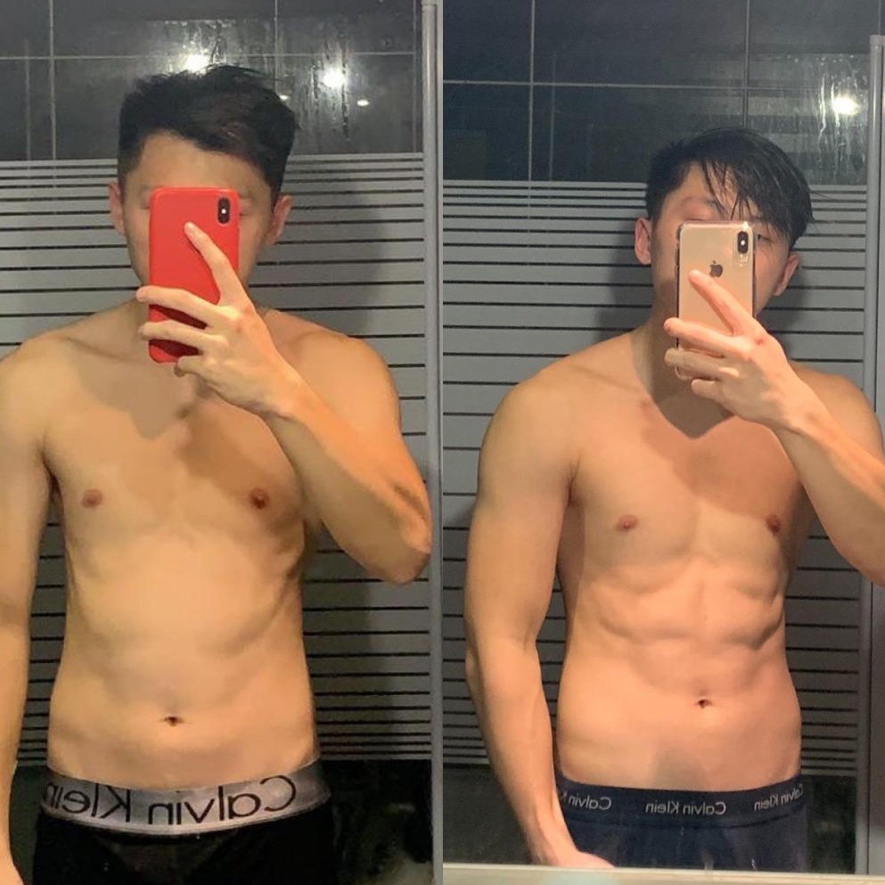 Transformation avant / après d'un membre Beexfit