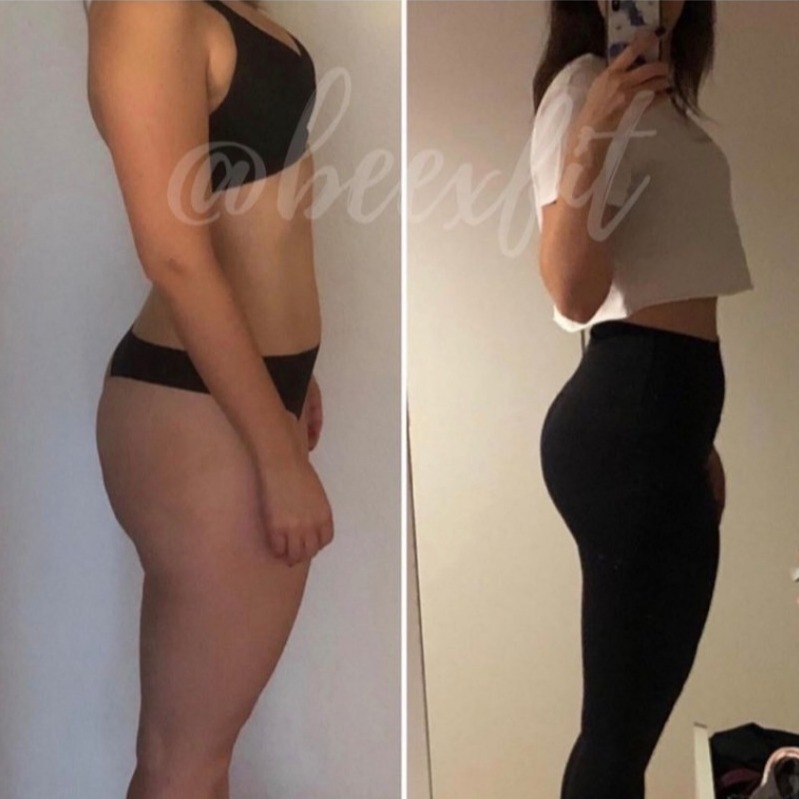 Transformation avant / après d'un membre Beexfit