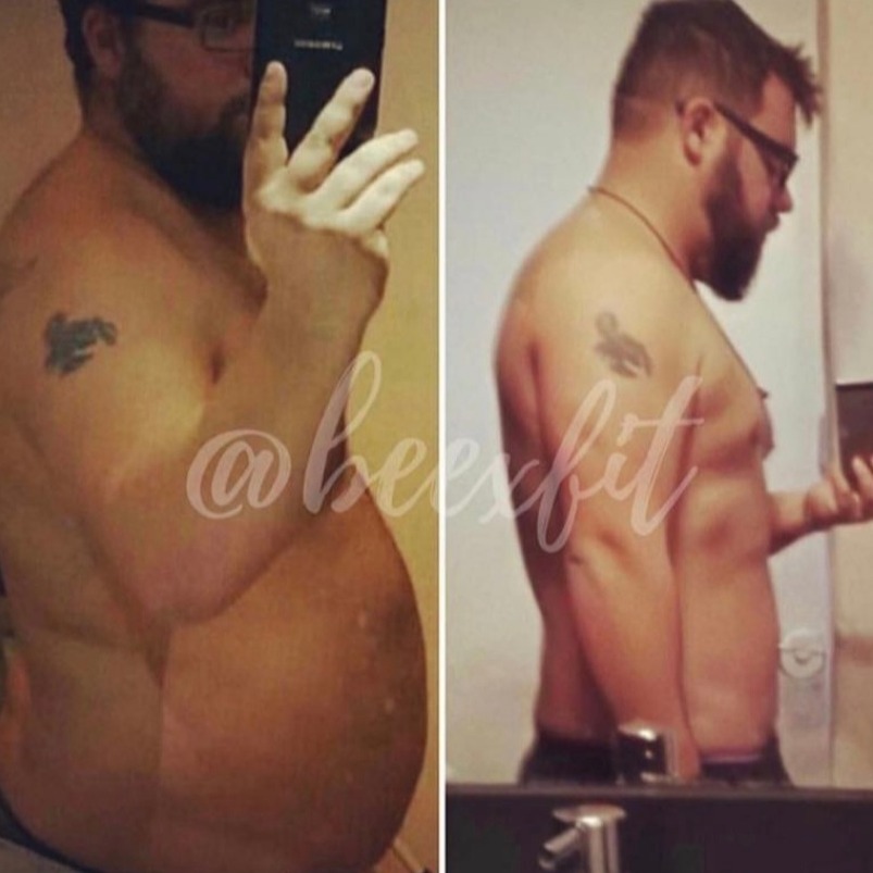 Transformation avant / après d'un membre Beexfit