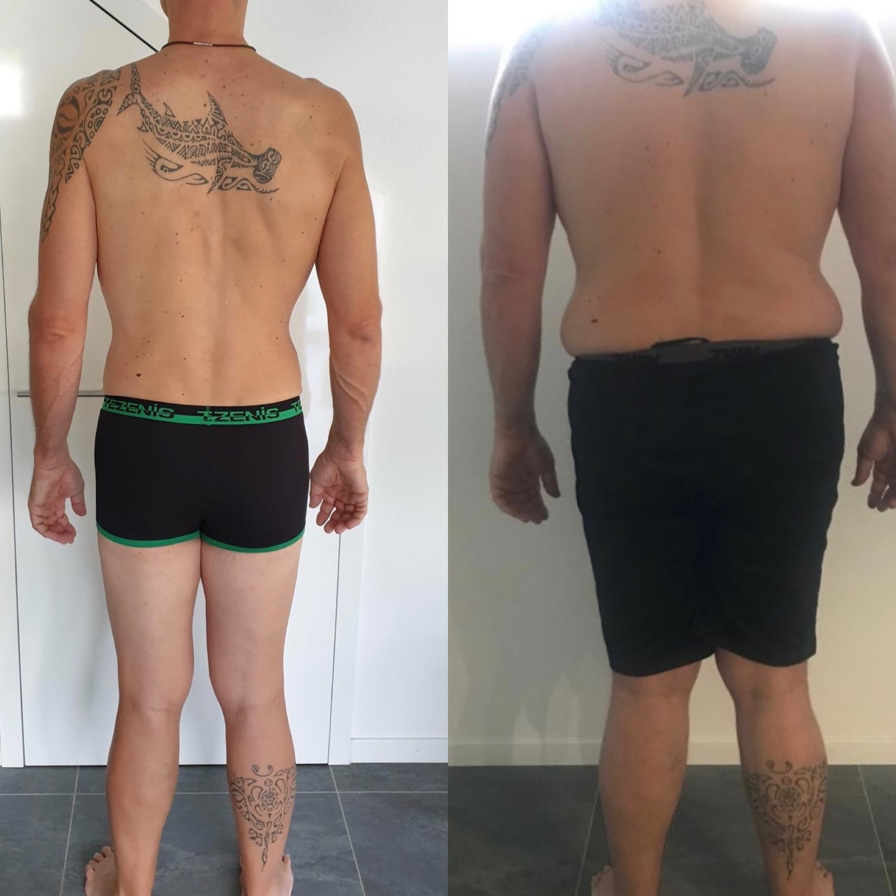 Transformation avant / après d'un membre Beexfit