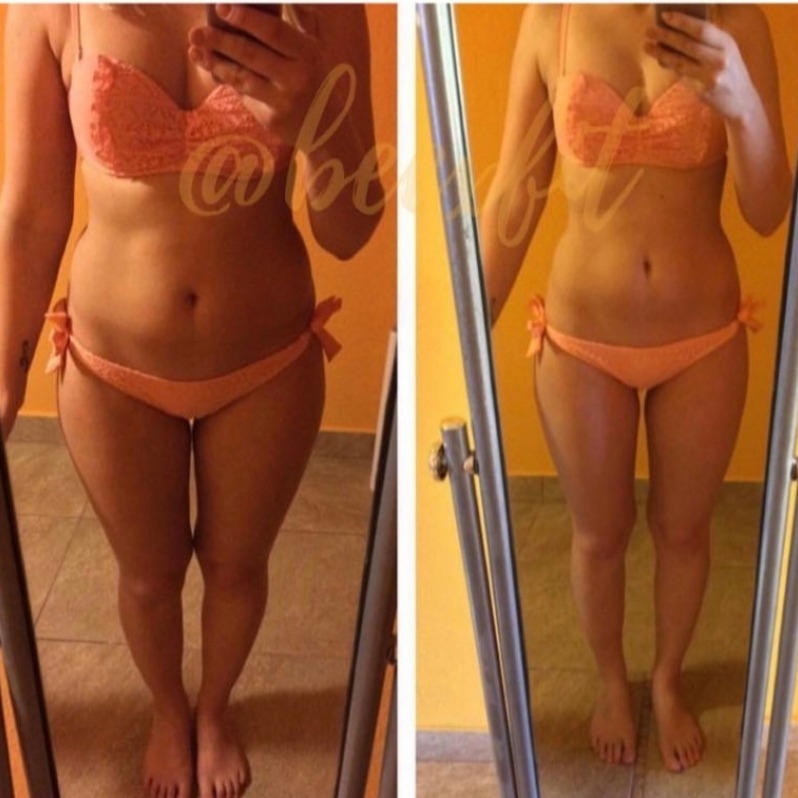 Transformation avant / après d'un membre Beexfit