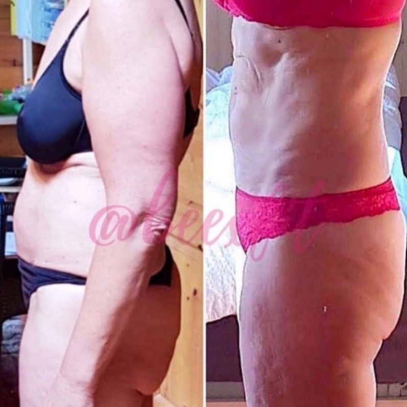Transformation avant / après d'un membre Beexfit